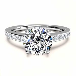 White gold diamond ring mounting