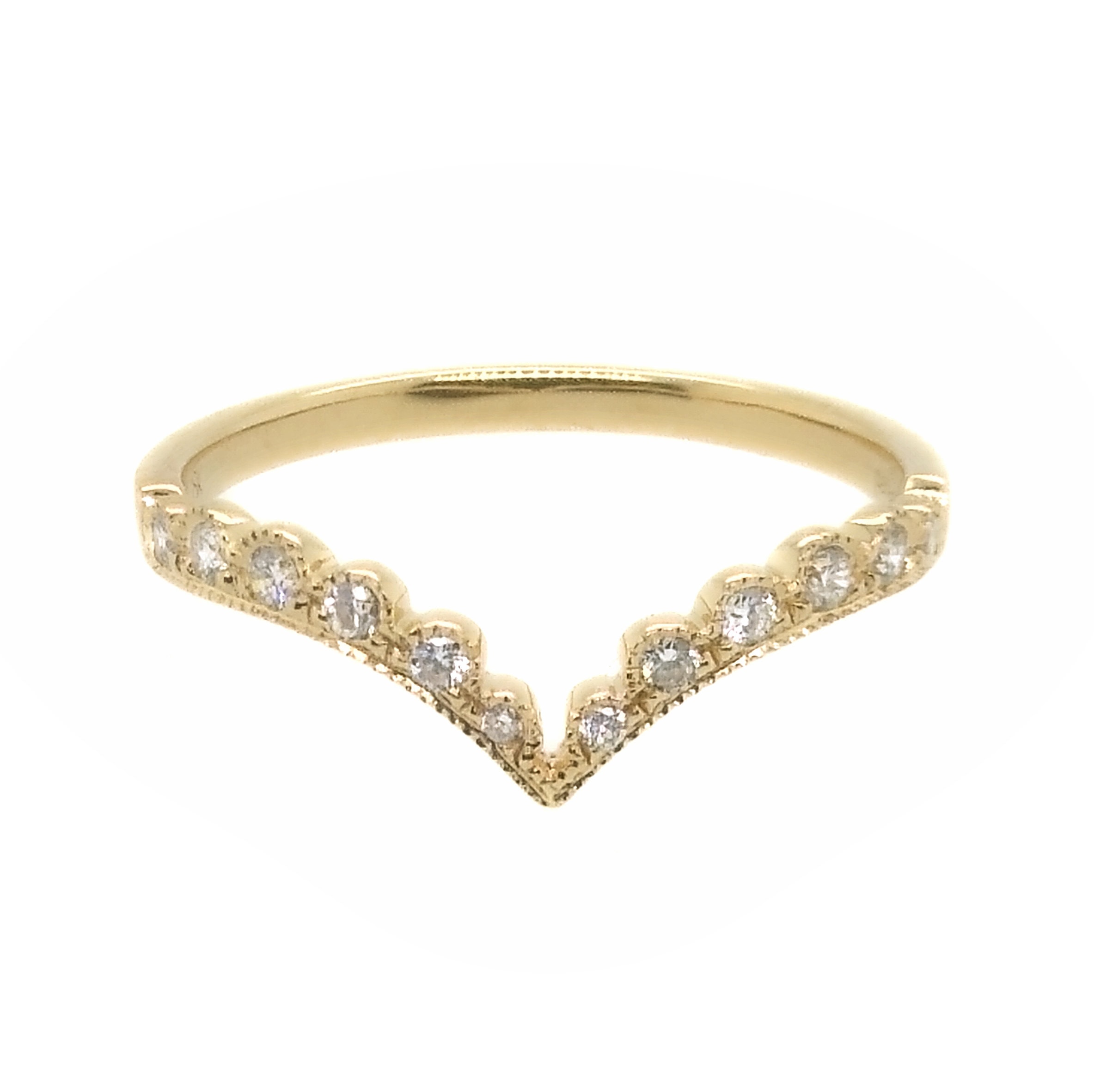 YELLOW GOLD DIAMOND WEDDING RING Argo & Lehne Jewelers