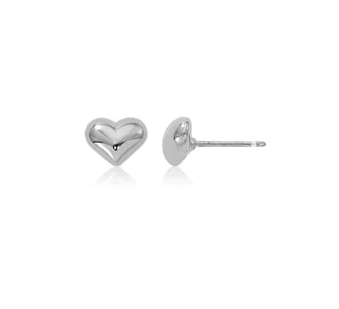 STERLING PUFFED HEART EARRINGS - Argo & Lehne Jewelers