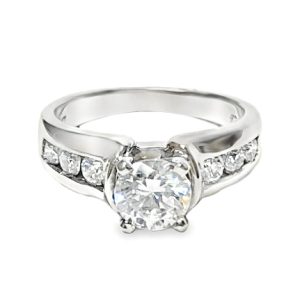 White gold diamond ring mounting