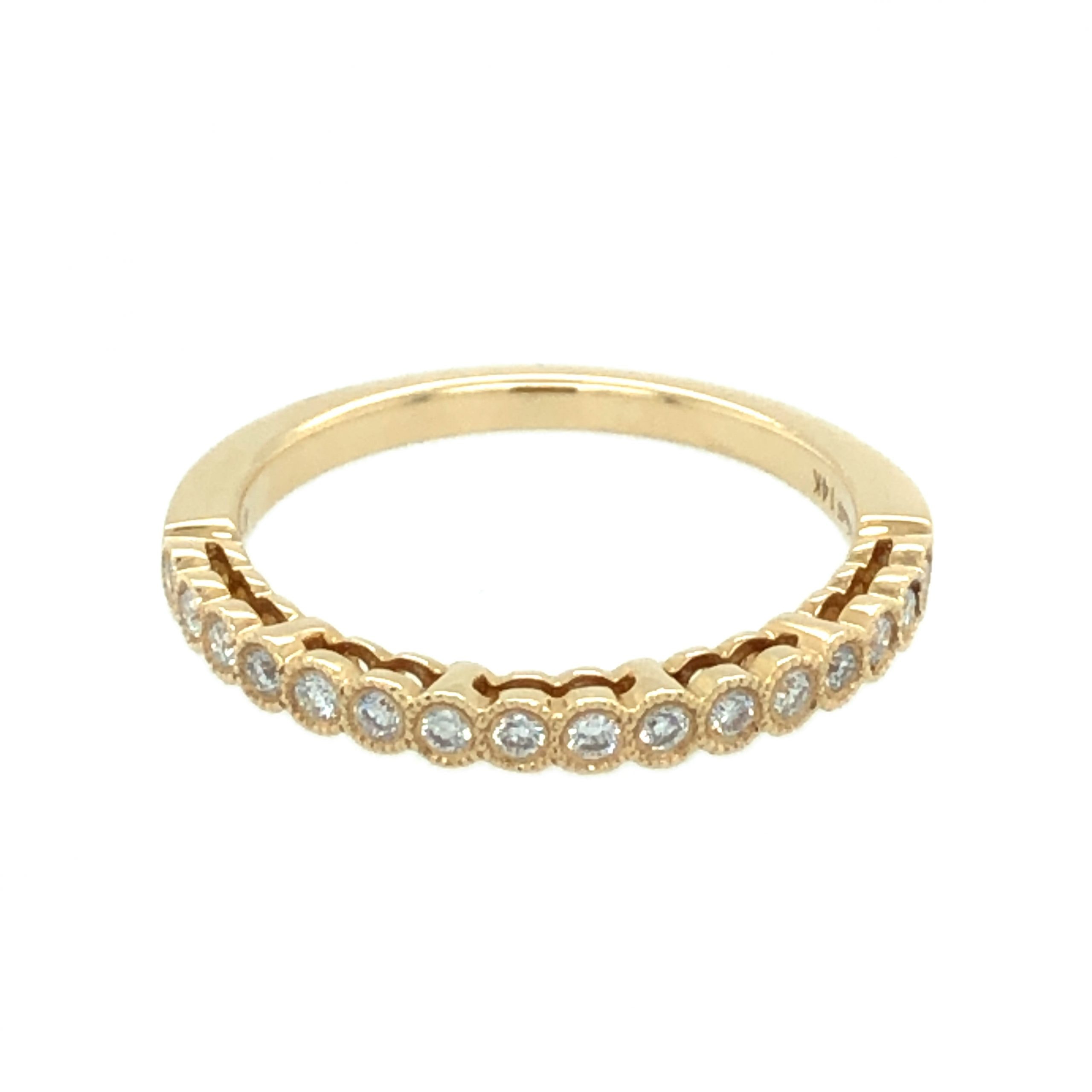 YELLOW GOLD DIAMOND WEDDING RING Argo & Lehne Jewelers