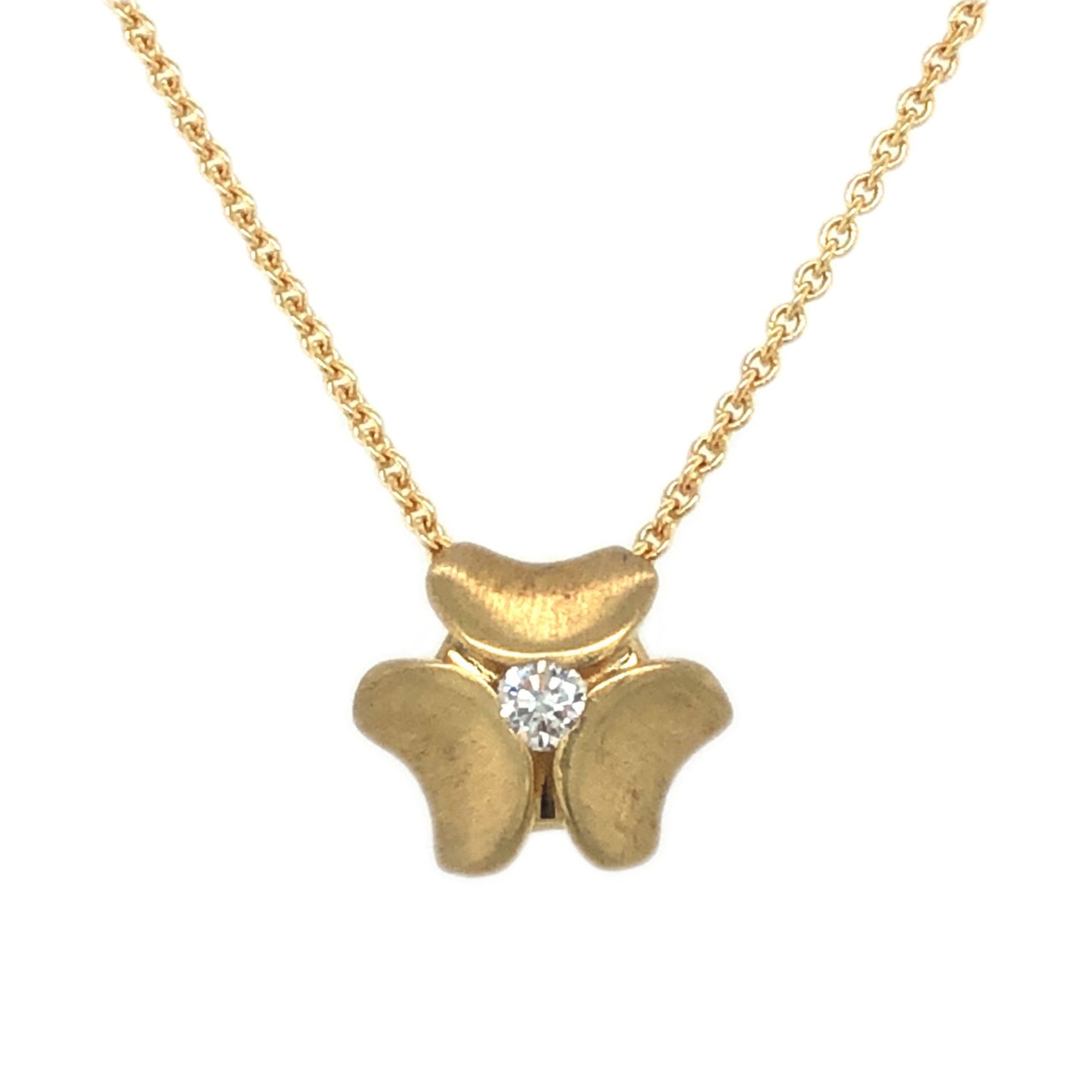 YELLOW GOLD DIAMOND SLIDE PENDANT - Argo & Lehne Jewelers