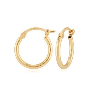 14K YELLOW GOLD SMALL HOOP EARRINGS