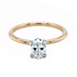 YELLOW GOLD & PLATINUM SOLITAIRE RING MOUNTING