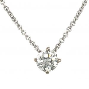 WHITE GOLD DIAMOND SOLITAIRE PENDANT