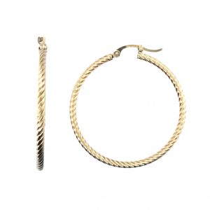 YELLOW GOLD HOOP EARRINGS