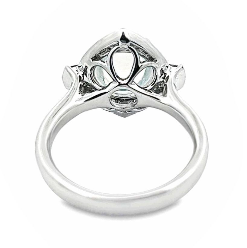 WHITE GOLD MOONSTONE DIAMOND RING - Argo & Lehne Jewelers