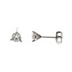 14K WHITE GOLD DIAMOND MARTINI STUD EARRINGS