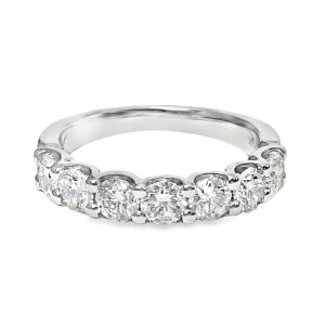 WHITE GOLD 7 DIAMOND WEDDING RING