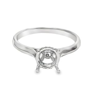 WHITE GOLD DIAMOND ENGAGEMENT STYLE RING MOUNTING