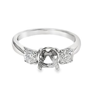 WHITE GOLD DIAMOND ENGAGEMENT STYLE RING MOUNTING