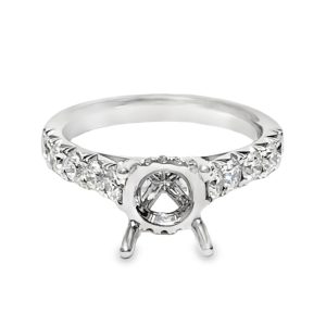 WHITE GOLD DIAMOND ENGAGEMENT STYLE RING MOUNTING