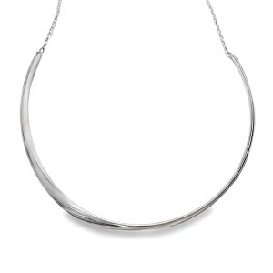 STERLING SILVER TWIST COLLAR NECKLACE