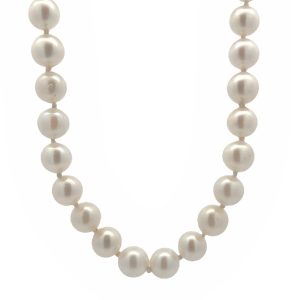YELLOW GOLD AKOYA CULTURED PEARL NECKLACE