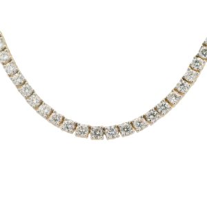 14K YELLOW & WHITE GOLD LAB-GROWN DIAMOND NECKLACE