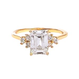 14K YELLOW GOLD ENGAGEMENT STYLE LAB-GROWN DIAMOND RING MOUNTING