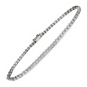 14K WHITE GOLD LAB-GROWN DIAMOND TENNIS BRACELET