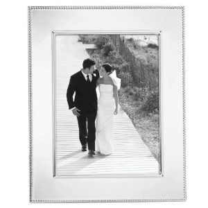 SILVERPLATE BEADED 8x10 PICTURE FRAME