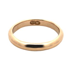 18K YELLOW GOLD HALF-ROUND WEDDING RING