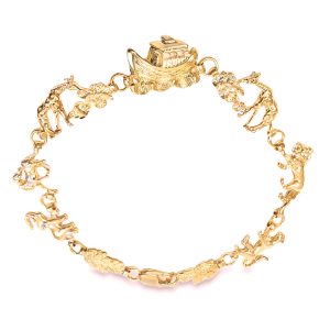 14K YELLOW GOLD NOAH'S ARK BRACELET