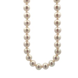18K YELLOW GOLD CULTURED PEARL NECKLACE
