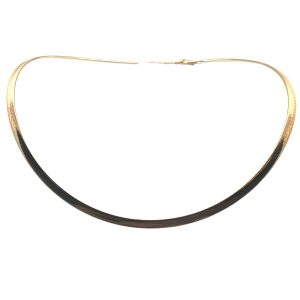 14 K YELLOW GOLD OMEGA NECKLACE