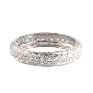 PLATINUM VINTAGE DIAMOND ETERNITY RING