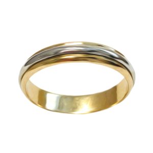 14K YELLOW & WHITE GOLD WEDDING RING