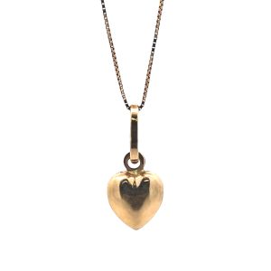 18K YELLOW GOLD HEART PENDANT