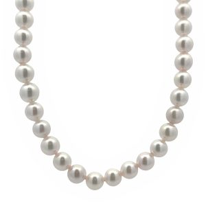 14K YELLOW GOLD AKOYA CULTURED PEARL NECKLACE