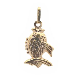 18K YELLOW GOLD VINTAGE FISH CHARM/PENDANT