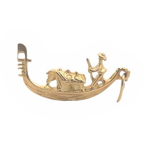 18K YELLOW GOLD VINTAGE GONDOLA CHARM/PENDANT