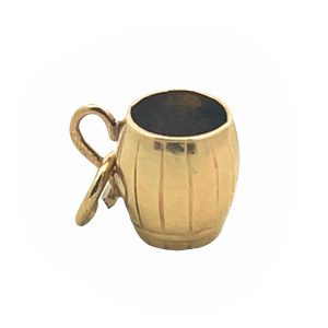 14K YELLOW GOLD VINTAGE MUG CHARM/PENDANT