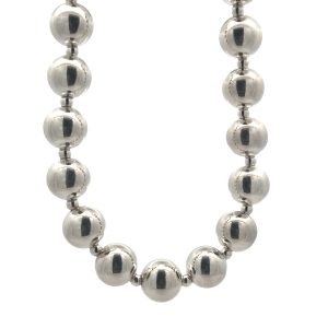 STERLING SILVER BEAD NECKLACE