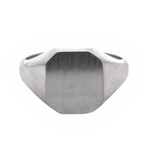 STERLING SILVER OCTAGONAL SIGNET RING