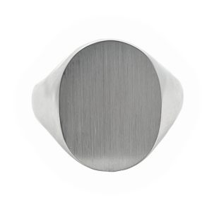 STERLING SILVER OVAL SIGNET RING