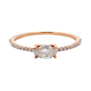 14K ROSE GOLD DIAMOND RING