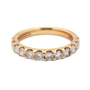 14K YELLOW GOLD 12 DIAMOND RING