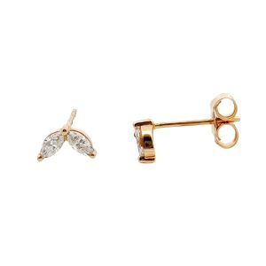 14K YELLOW GOLD DIAMOND STUD EARRINGS