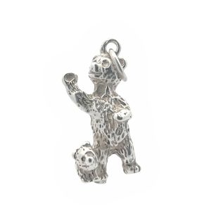 STERLING SILVER BEAR & CUB CHARM/PENDANT
