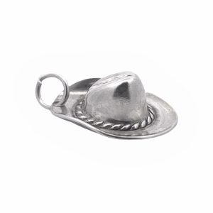 STERLING SILVER VINTAGE COWBOY HAT CHARM/PENDANT