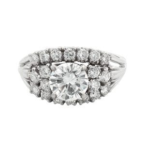 14K WHITE GOLD DIAMOND RING
