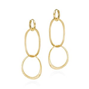 18K YELLOW GOLD PLATED DANGLE EARRINGS