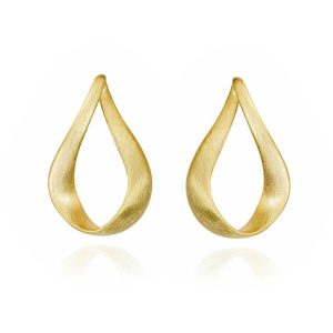 18K YELLOW GOLD PLATED HOOP EARRINGS