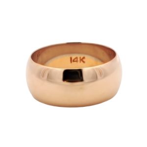 14K YELLOW GOLD WIDE WEDDING RING