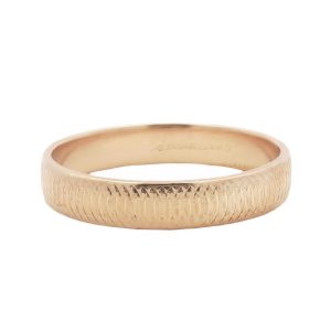 14K YELLOW GOLD TEXTURE WEDDING RING