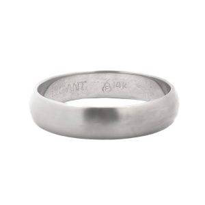 14K WHITE GOLD SATIN FINISH WEDDING RING