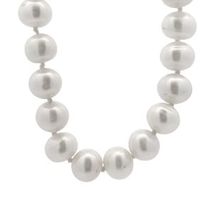 14K WHITE GOLD FRESHWATER CULTURED PEARL NECKLACE