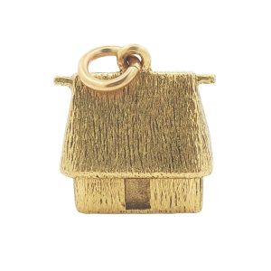 18K YELLOW GOLD HOUSE CHARM/PENDANT