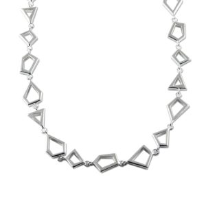 STERLING SILVER IRREGULAR SHAPES NECKLACE